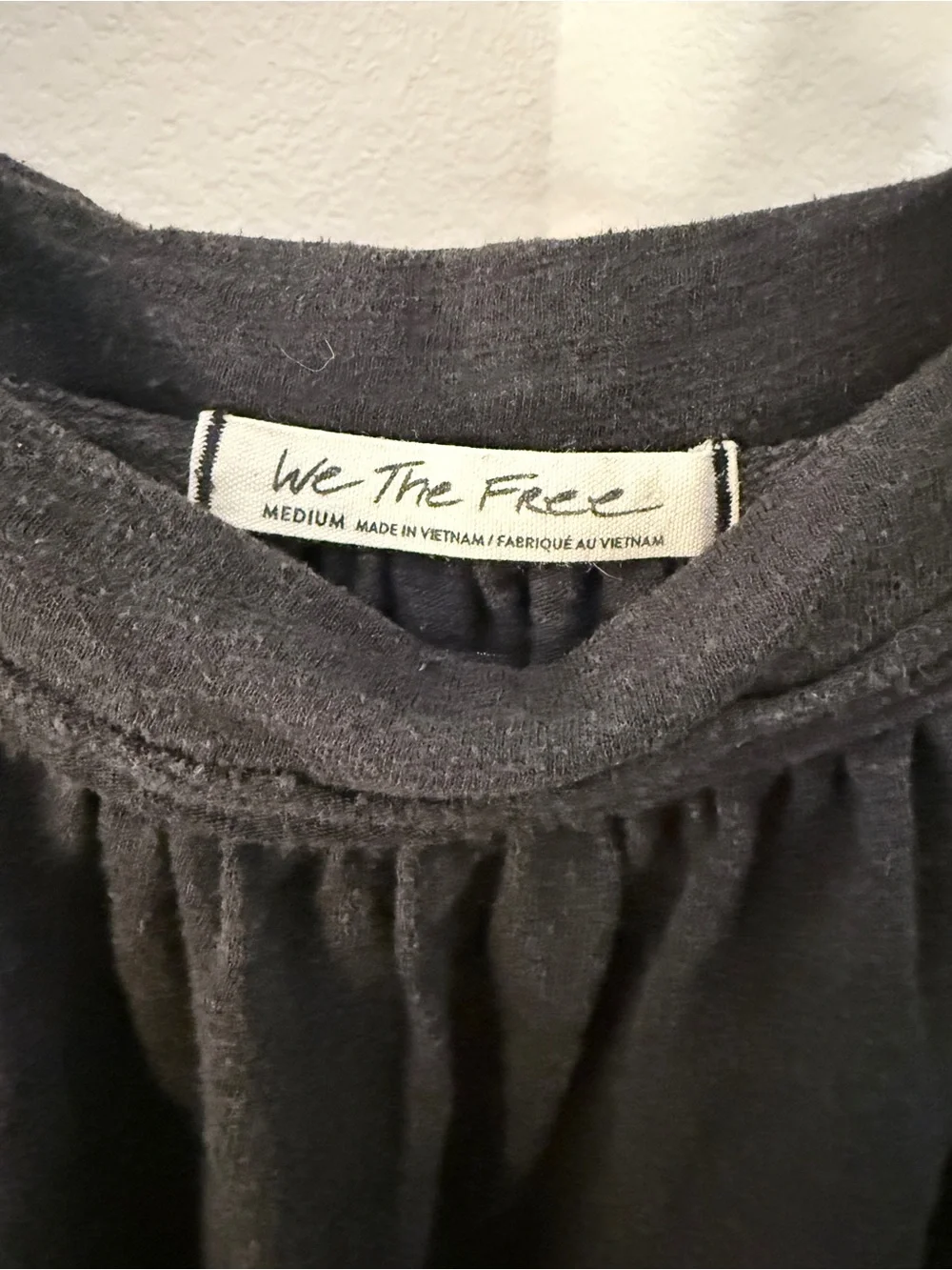 We The Free Black Gathered Tank Top with Wide Straps - Picture 2 of 5
